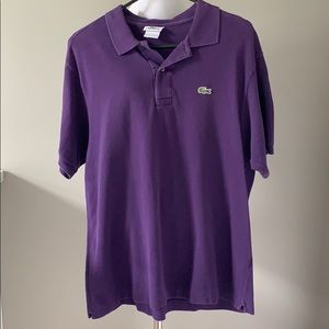 Men’s purple Lacoste polo shirt